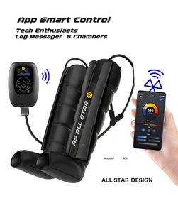 Masseur de jambes sans fil AS ALL STAR à 6 chambres de compression d'air, contrôle par application Bluetooth, batterie 5200 mAh pour la récupération sportive - Product Image 5