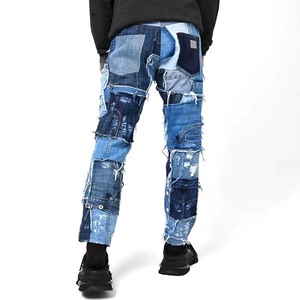 Jeans droits unis pour hommes, style décontracté, coupe confortable, style urbain, vente en gros, fabricant - Product Image 6