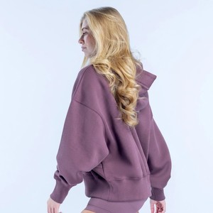 Sudadera con capucha para mujer de alta calidad, diseño personalizado con logotipo, venta al por mayor, con bolsillo frontal con cordón ajustable, suave y cómoda para el invierno. - Product Image 4