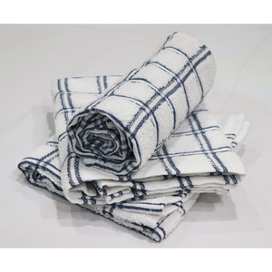 ผ้าเช็ดครัวลายตารางสีขาวน้ำเงิน ทำจากผ้าฝ้ายเทอร์รี่ 100% สำหรับใช้ในครัว - Product Image 5