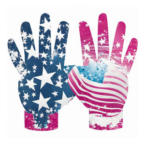 Guantes deportivos con diseño de bandera de EE. UU. para mujer, antideslizantes, de poliéster, con cierre de gancho y bucle, para todas las estaciones - Product Image 4