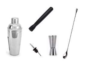 Utensilios de Barra de Acero Inoxidable Hechos a Mano, Modernos, Ecológicos y Duraderos, Juego de Coctelería con Jigger, Vertedor y Cuchara, Venta al Por Mayor - Product Image 6