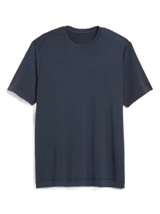 T-shirt pour homme, coupe classique, col rond, manches courtes, couleur unie, polyester et coton, style décontracté, tissu jersey tricoté, personnalisable - Product Image 4