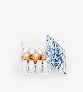 Pot de conservation alimentaire sophistiqué en acrylique avec couvercle en bois incrusté de coquille de nacre et finition laquée de qualité supérieure - Product Image 5