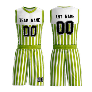 Conjunto de Uniforme de Baloncesto Personalizado, Blanco, Rojo y Verde, Impresión por Sublimación, Poliéster Transpirable, Jersey de Equipo Unisex para Adultos con Número - Product Image 6