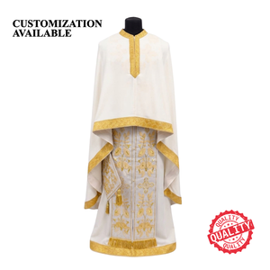 Conjunto de Vestimenta Sacerdotal Ortodoxa, Bordado Personalizado en Satén, Ropa Religiosa Litúrgica para Servicios Religiosos - Product Image 1