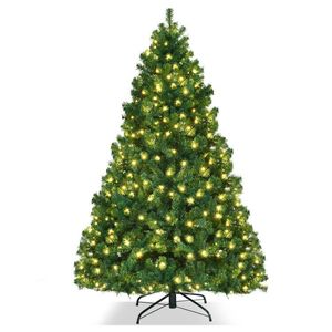 Albero di Natale Artificiale Pre-Illuminato di 2,1 Metri con Luci LED, Decorazione Natalizia Naturale ed Elegante - Product Image 1