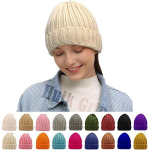 Bonnet d'hiver personnalisé avec logo brodé, chaud, épais, doux, extensible, en tricot, ajustable, pour les voyages par temps froid - Product Image 2