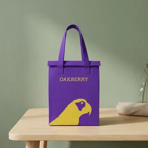 Bolsa Térmica Althea Ecobag, Bolsa de Café con Logotipo Personalizado, Color Personalizado, Bolsa con Cordón de Tela No Tejida, 65 GSM, Spunbond, Reutilizable, Impresión Serigrafiada, Personalizable - Product Image 3