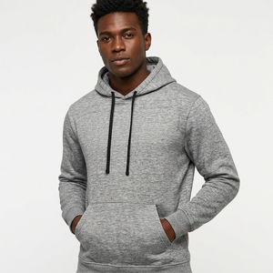 Sudadera con Capucha Gris para Hombre, Corte Regular, Algodón French Terry, Informal, con Bolsillo, para Otoño - Product Image 6