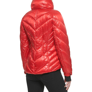 Women's Hooded Puffer Jacket Waterproof Lightweight Full-Zip <b>Quilted</b> <b>Winter</b> Coat Outdoor Printed Cotton Filled Casual Trendy - Product Image 3