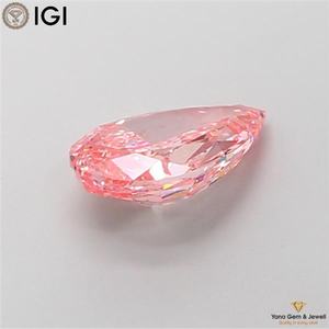 Diamant de laboratoire cultivé CVD de forme poire, 2,00 carats, couleur rose vif fantaisie, clarté VS2, certifié IGI, pour bague de fiançailles personnalisée - Product Image 5
