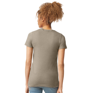 T-shirt pour femme en tissu doux, décontracté, à manches courtes, col rond, respirant, confortable, basique pour tous les jours - Product Image 2