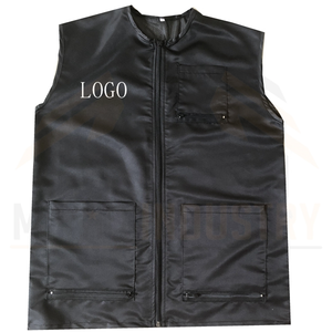Batas de Barbero Negras de Poliéster para Hombre, Transpirables, con Protección Contra Pinchazos, Uniforme de Moda - Product Image 4