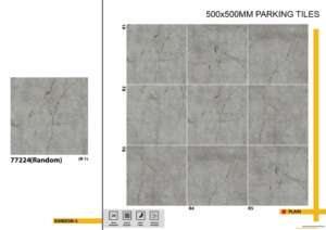 Dalles de stationnement extérieures résistantes aux chocs 50x50 cm, adaptées aux zones de stationnement nécessitant des performances de surface élevées et une texture de sécurité. - Product Image 5