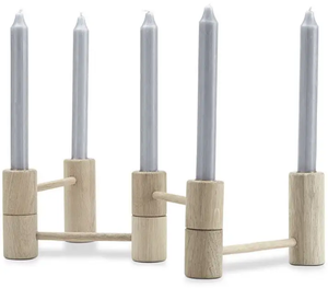 Porte-bougie décoratif en bois pour collections d'ameublement artistique - Product Image 2