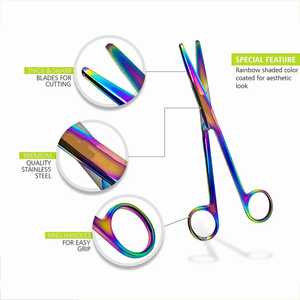 กรรไกรผ่าตัดสแตนเลสหลากสี Mayo Scissor มีตัวเลือกสีที่ปรับแต่งได้ ใช้ซ้ำได้ ฆ่าเชื้อได้ด้วยหม้อนึ่งความดัน - Product Image 3