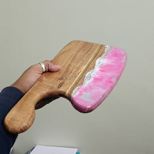 เขียงไม้เนื้อแข็งเคลือบอีพ็อกซี่เรซิ่นสุดหรู ถาดเสิร์ฟตกแต่ง ผิวเรียบเนียน ทนทาน เป็นมิตรกับสิ่งแวดล้อม หนา 2.0 ซม. สำหรับเตรียมอาหารในครัว - Product Image 6