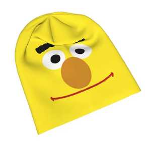 <b>Yellow</b> <b>Beanie</b> Hat 100% Polyester Unisex Adult Winter Headwear Breathable & Waterproof Adjustable Jacquard Casual Style - Product Image 2