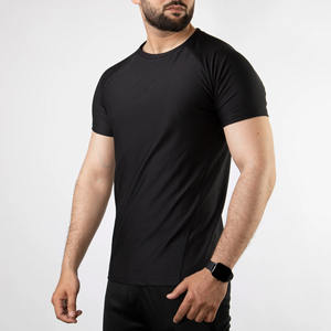 T-shirt à manches courtes col rond de haute qualité, coupe classique décontractée, couleur unie, jersey, chemises pour hommes - Product Image 4