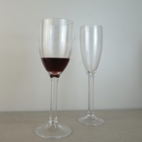 [Holar] Taiwan Made Durable Acrylique Cristal Clair Flûte À Champagne pour Les Fêtes De Restauration Btirhday Événements De Mariage