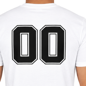 T-shirt blanc ajusté pour homme, manches courtes, col rond, imprimé personnalisé, décontracté, en coton, coupe slim, streetwear, vente en gros, usage quotidien - Product Image 4
