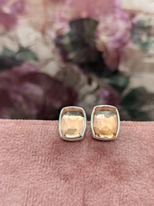 Boucles d'oreilles clous en cristal de quartz champagne, bijoux élégants en argent avec pierres précieuses, cadeau pour femme, boucles d'oreilles clous en cristal doré chaud - Product Image 5