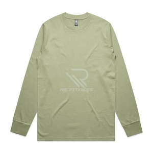 <b>Men's</b> Fitness Long Sleeve Compression Shirt 100% Cotton <b>Base</b> <b>Layer</b> 260 Grams Workout - Product Image 2