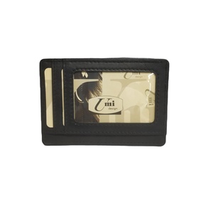 Trendy Leather ATM Debit Credit ID Document Metro Bus <b>Card</b> <b>Holders</b> Thin Clear Transparent Pocket Workplace Office Wallets Men's - Product Image 1