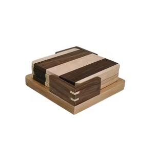 Juego de posavasos de madera y metal de primera calidad para vasos, protector duradero para la superficie de la mesa - Product Image 4