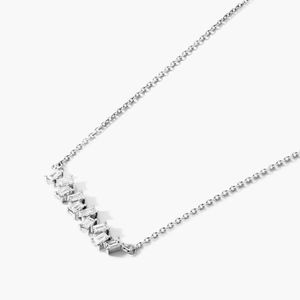 Collar de Barra de Diamantes Cultivados en Laboratorio con Corte Mixto en Oro Blanco de 14K - Product Image 3