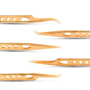 Pinces à cils professionnelles pour extensions de cils, pinces en acier inoxydable, outils pour cils volumineux, fournisseur OEM, outils de soin des cils - Product Image 1