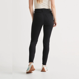 Jeans droits taille mi-haute pour femme, couleur unie, respirants, écologiques, coupe ample, en denim délavé, vente en gros sur mesure - Product Image 2