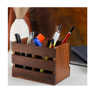 Porte-crayons en bois, étui à crayons au prix le plus bas, fournitures de bureau, papeterie de bureau, boîte de rangement simple pour étudiants - Product Image 1