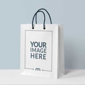 High Demand Vertical Textile Kraft <b>Paper</b> Bags Eco-Friendly <b>Biodegradable</b> Recyclable Flexo Printed Classic Flexiloop Handle - Product Image 1