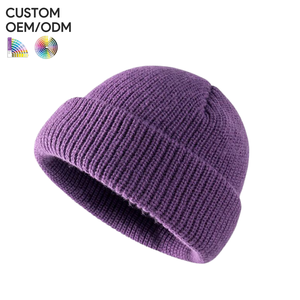 Bonnet unisexe streetwear en acrylique tricoté épais avec logo personnalisé, support OEM ODM pour marques, plage, entreprise, couleur personnalisée - Product Image 5