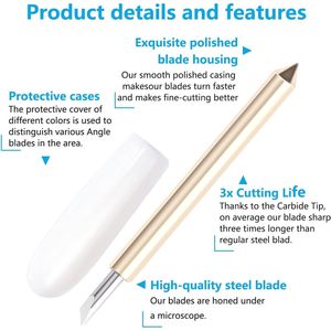 Premium 5 PCS Fine <b>Point</b> Blade Housing <b>Light</b> Mid Weight Mate Compatible with Explore Air Expression Die Cutting Machines - Product Image 3