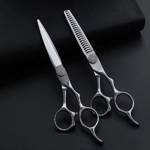 Juego de Tijeras para Cabello de Acero Inoxidable 440C, Tijeras de Entresacar con Punta Afilada para Diestros, Mango Mediano, 28 Dientes, Herramientas de Salón - Product Image 5