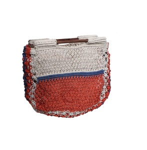 Sac de plage naturel au design classique, sac à main en macramé mignon, sac seau en paille pour accessoires de mode - Product Image 1