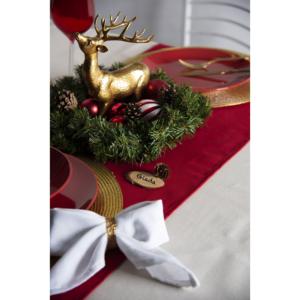 Runner da Tavolo Excelsa Colore Panama in Cotone 140x45 Cm Rosso - Product Image 4