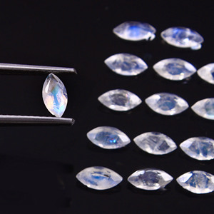 Piedra de Luna Arcoíris Marquise 3x6mm, Gema Suelta, Precio de Fábrica, Calidad Fina para Joyería - Product Image 2