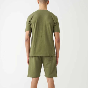 Conjunto de Pantalones Cortos Transpirables de Algodón Verde Oliva para Hombre, Talla Personalizada, Ropa de Verano, Nueva Llegada, Servicio OEM, Hecho en Pakistán - Product Image 2