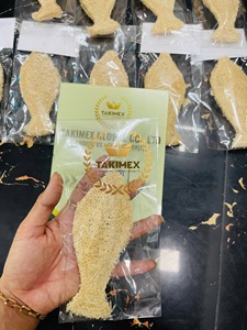 100% Natural Loofah <span class=keywords><strong>Catnip</strong></span> Cat Toy Precio barato de fábrica Loofah Chew Toys de Takimex Vietnam 12cm <span class=keywords><strong>Fish</strong></span> Bone Shaped - Product Image 3
