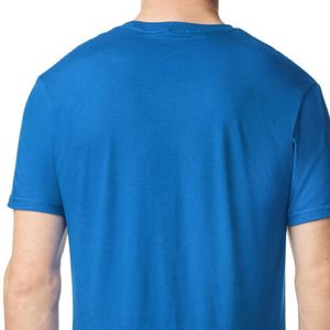 เสื้อยืดคอวีผู้ชาย สีน้ำเงินรอยัล น้ำหนักเบา นุ่ม ระบายอากาศได้ดี แขนสั้น สวมใส่สบาย ผ้าคอตตอนผสม เหมาะสำหรับใส่ทุกวัน - Product Image 5