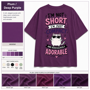 Camiseta de Mujer Personalizada con Estampado Floral, Cuello Redondo, Manga Corta, Corte Holgado, Transpirable, 100% Algodón Jersey, para Todas las Temporadas, Informal - Product Image 1