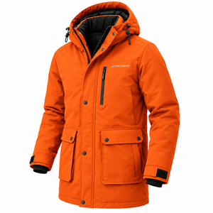Chaqueta Parka para Hombre con Logotipo Personalizado al por Mayor, Abrigo de Invierno de Color Sólido, Parka Cálida de Moda, Chaqueta Informal de Algodón, Chaqueta de Plumón 2026 - Product Image 6