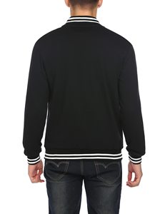 Veste en molleton de qualité supérieure noire unie avec logo sur le devant, personnalisable, unisexe, hiver - Product Image 5