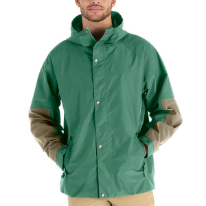 ODM Custom Men's <b>Waterproof</b> Polyester Button Fly Windbreaker <b>Jacket</b> Casual Outdoor Wear Fashion Streetwear Windbreaker <b>Jacket</b> - Product Image 1