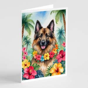 Belga Tervuren Luau Tarjetas de felicitación Paquete de 8 Whimsical A7 Tarjetas de notas en blanco con sobres Tamaño 5x7 - Product Image 1