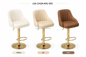 Customized Color Modern French Minimalist Traditional Leather/ metal/ wood/ PU leather Chair and tool Salon Furniture - Product Image 4